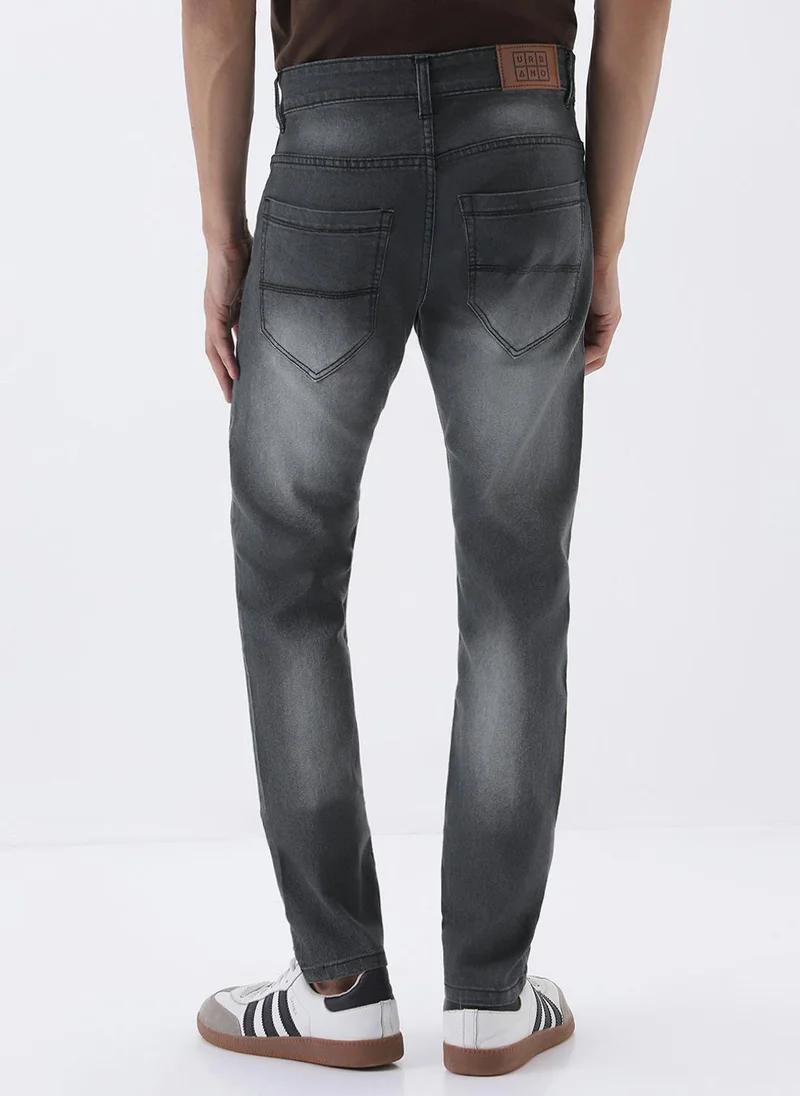 Urbano Fashion  Urbano Fashion Men's Grey Slim Fit Stretch Jeans for Men | Best Price UAE